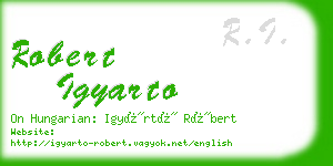 robert igyarto business card